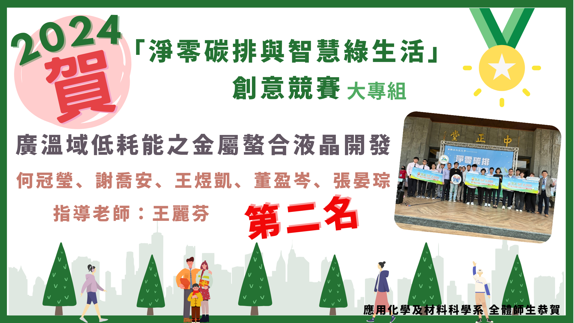 112-2淨零碳排與智慧綠生活創意競賽第二名